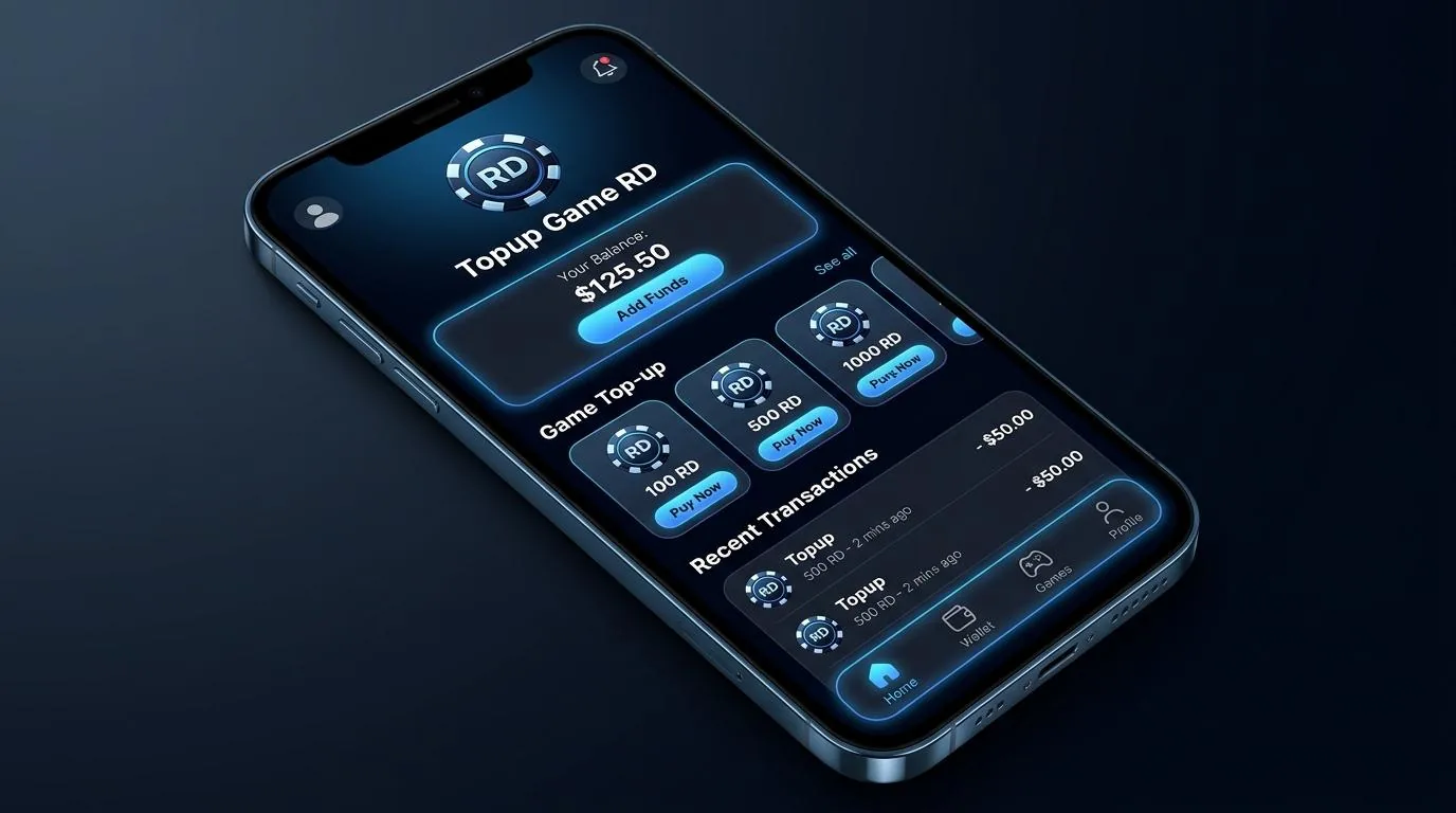 Interface top up game royal dream di RD Top Up Pro